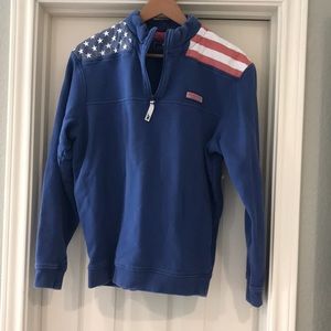 American flag Shep shirt!  1/4 zip.